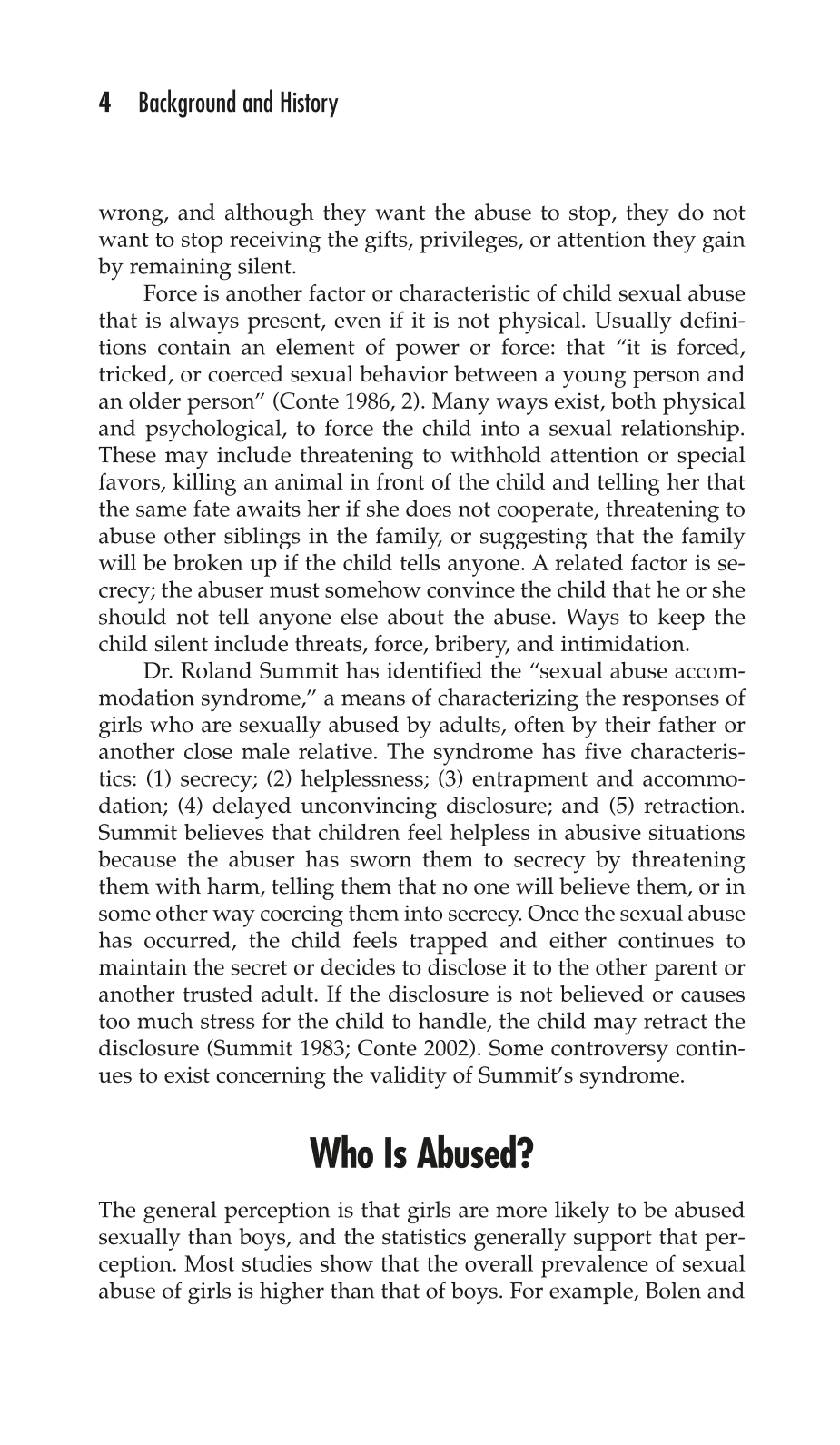 Childhood Sexual Abuse: A Reference Handbook, 2nd Edition page 4
