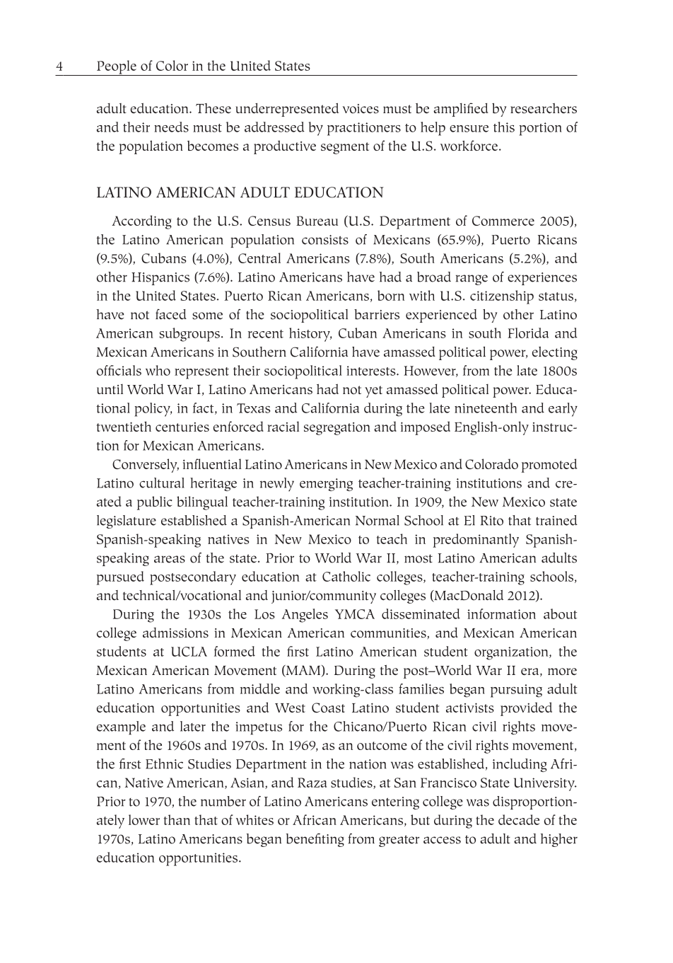 People of Color in the United States: Contemporary Issues in Education, Work, Communities, Health, and Immigration [4 volumes] page 1:4