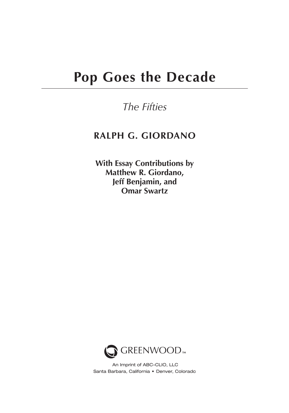 Pop Goes the Decade: The Fifties page iii