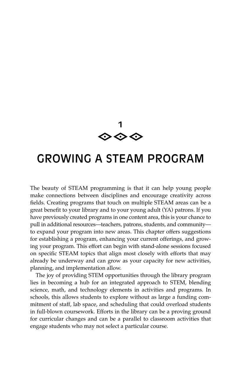 Full STEAM Ahead: Science, Technology, Engineering, Art, and Mathematics in Library Programs and Collections page 11