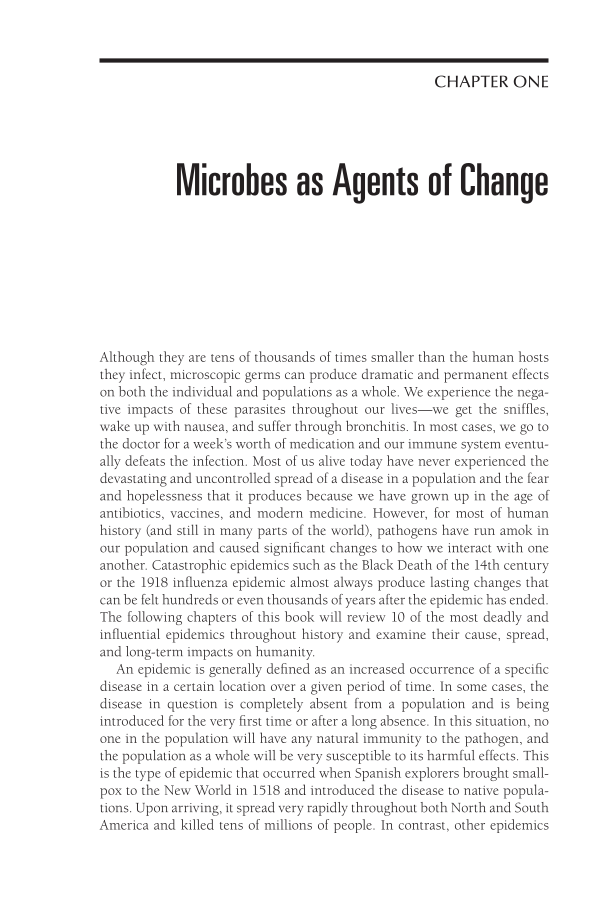 Epidemics: The Impact of Germs and Their Power Over Humanity page 1