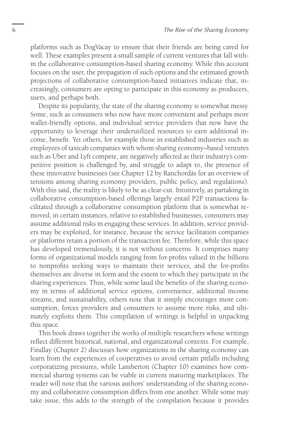 The Rise of the Sharing Economy: Exploring the Challenges and Opportunities of Collaborative Consumption page 6