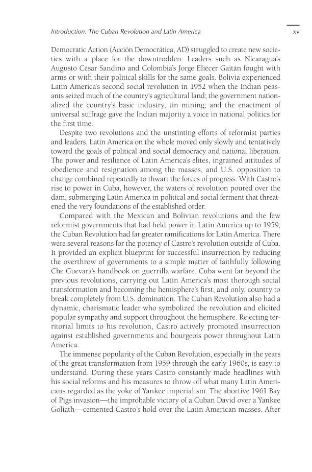 Latin America in the Era of the Cuban Revolution and Beyond, 3rd Edition page xv