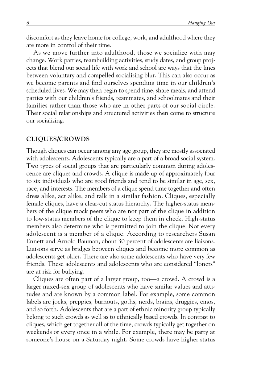 Hanging Out: The Psychology of Socializing page 6