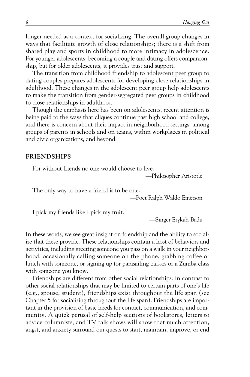 Hanging Out: The Psychology of Socializing page 8