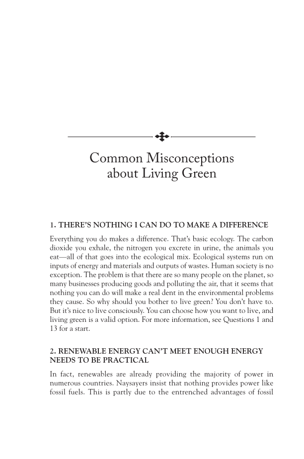 Living Green: Your Questions Answered page xxi
