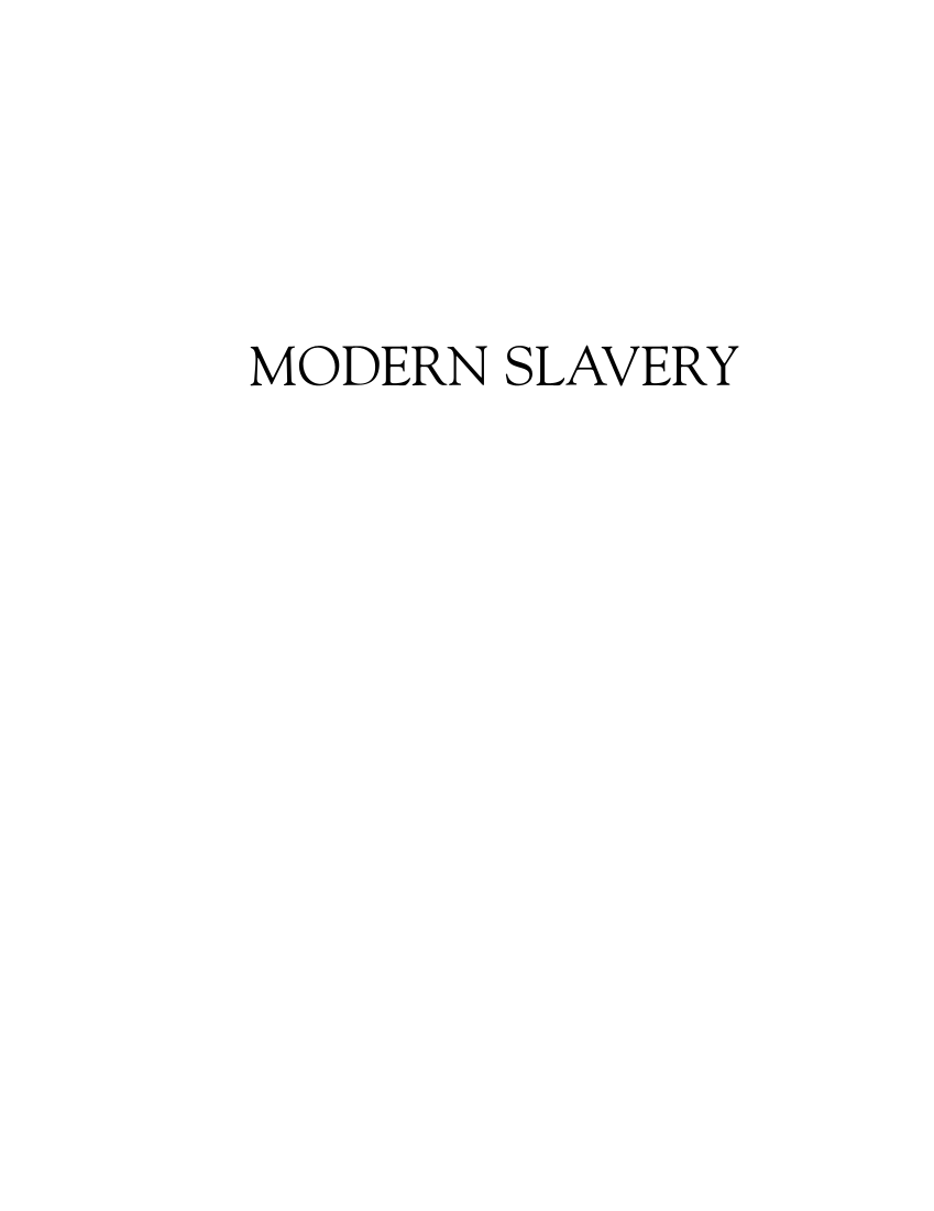 Modern Slavery: A Documentary and Reference Guide page i1
