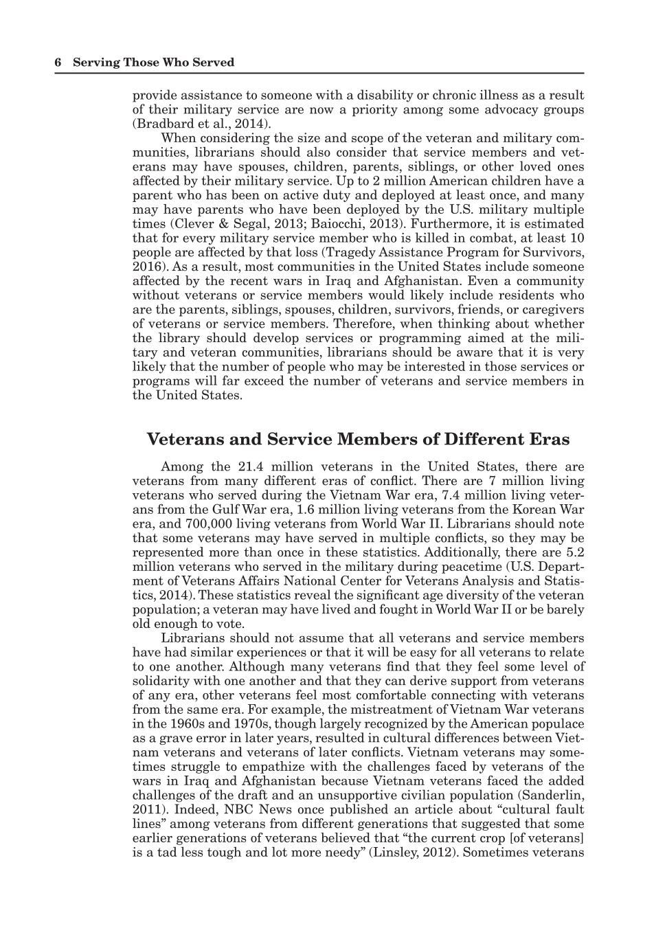 Serving Those Who Served: Librarian's Guide to Working with Veteran and Military Communities page 6