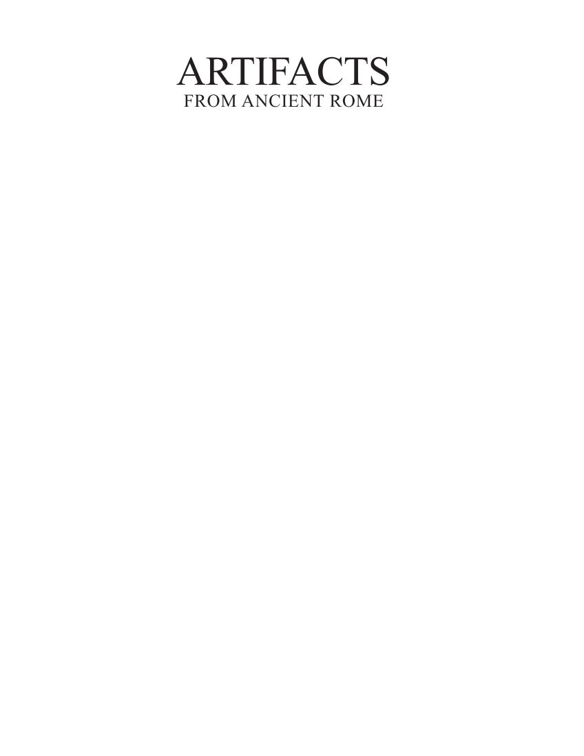 Artifacts from Ancient Rome page i
