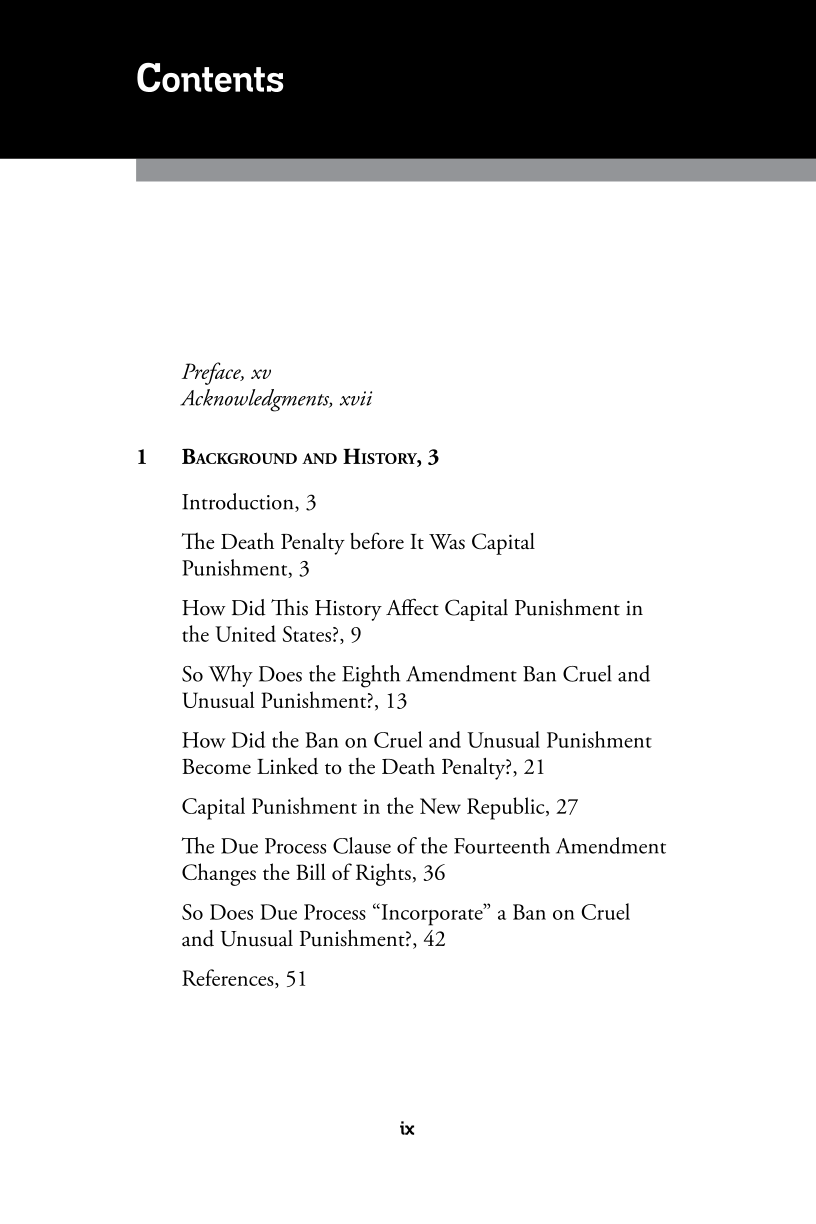 The Death Penalty: A Reference Handbook page ix