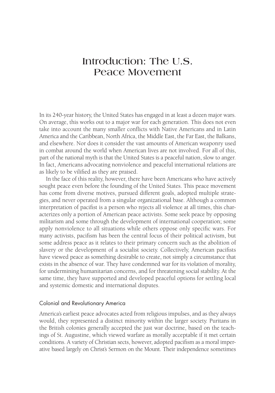 Opposition to War: An Encyclopedia of U.S. Peace and Antiwar Movements [2 volumes] page xxiii