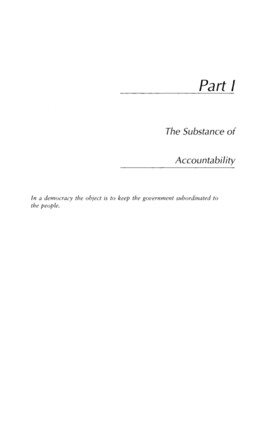 Holding Government Bureaucracies Accountable, 3rd Edition page 1