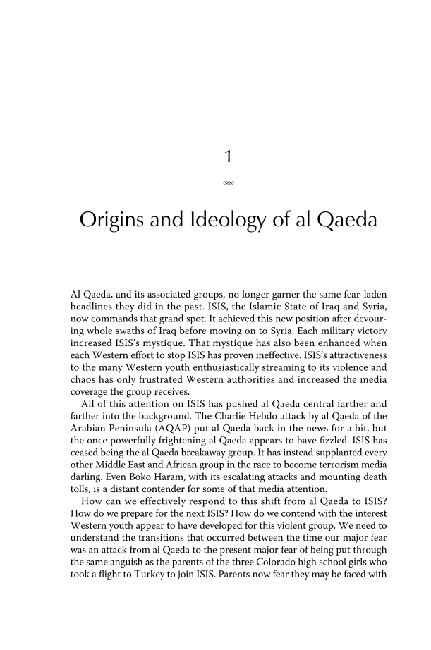 Al Qaeda: The Transformation of Terrorism in the Middle East and North Africa page 1