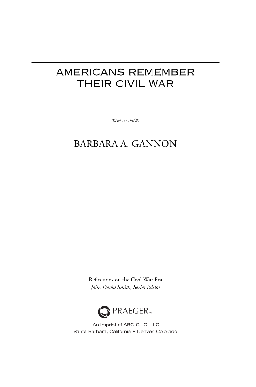 Americans Remember Their Civil War page iii1