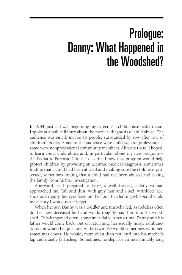 What Happened in the Woodshed: The Secret Lives of Battered Children and a New Profession to Protect Them page xv1