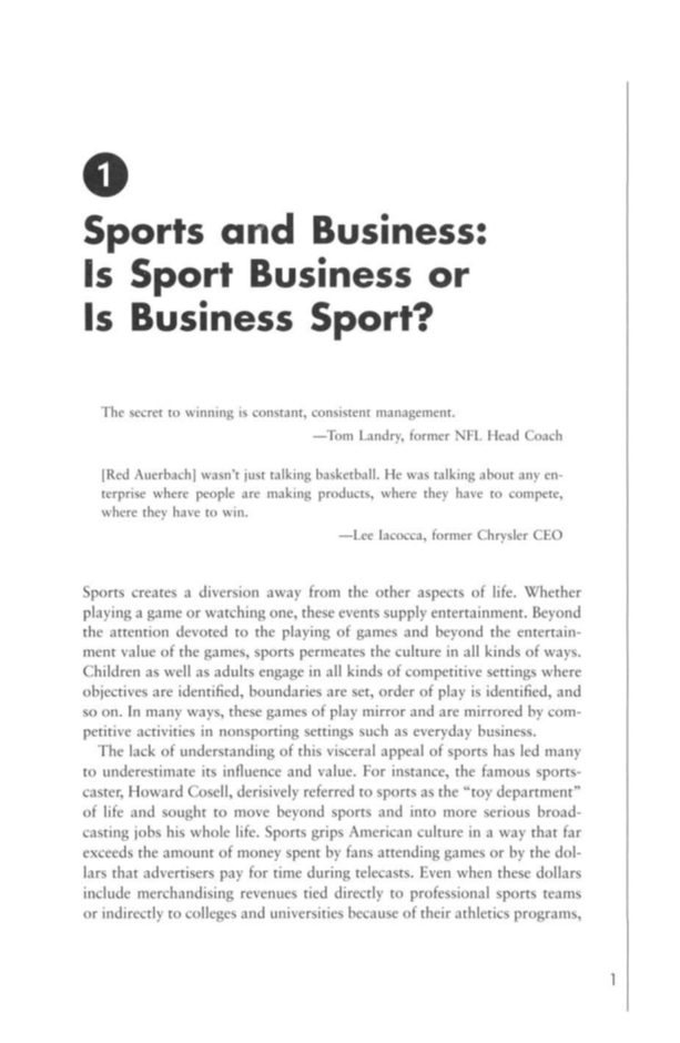 From the Ballfield to the Boardroom: Management Lessons from Sports page 1