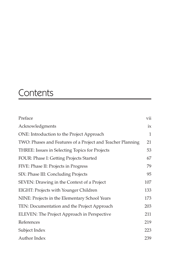 Engaging Children's Minds: The Project Approach, Third Edition page v