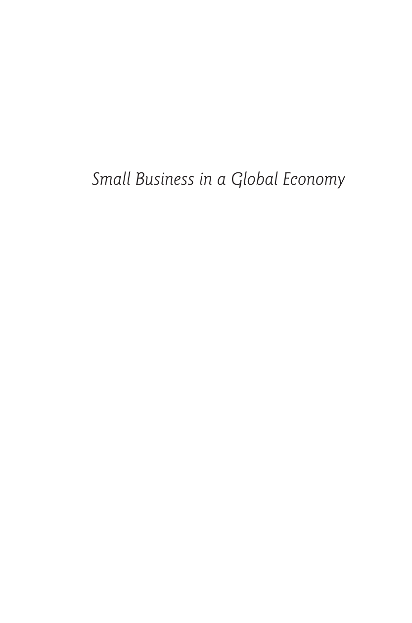 Small Business in a Global Economy: Creating and Managing Successful Organizations [2 volumes] page 1