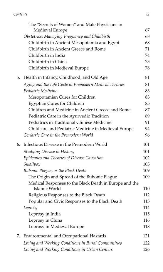 Health and Wellness in Antiquity through the Middle Ages page ix