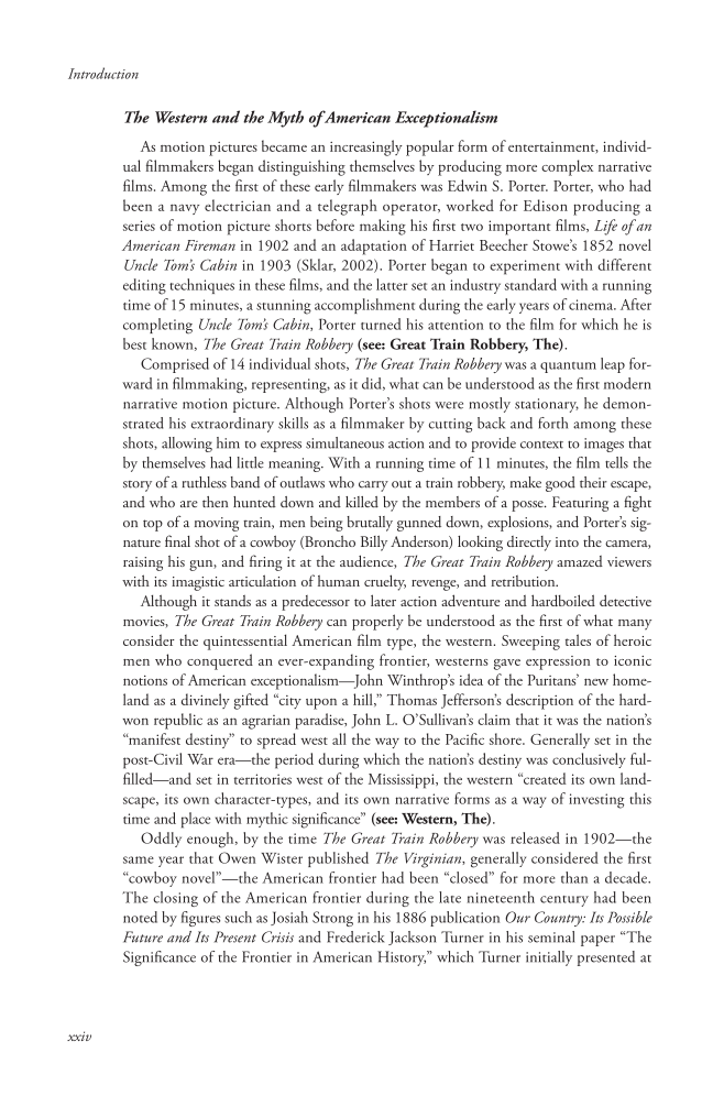 Movies in American History: An Encyclopedia [3 volumes] page xxiv