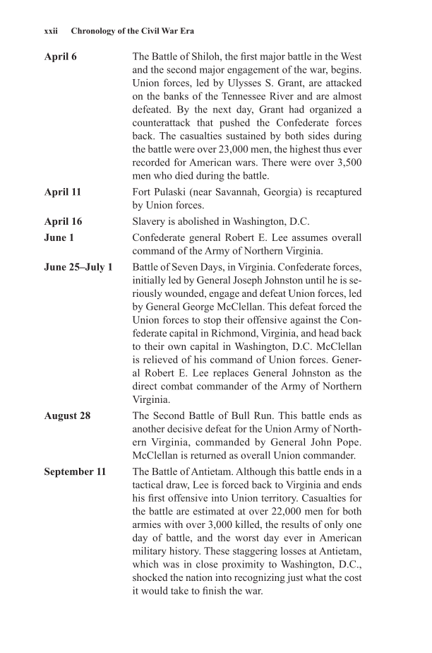 The Civil War Era: A Historical Exploration of Literature page xxii