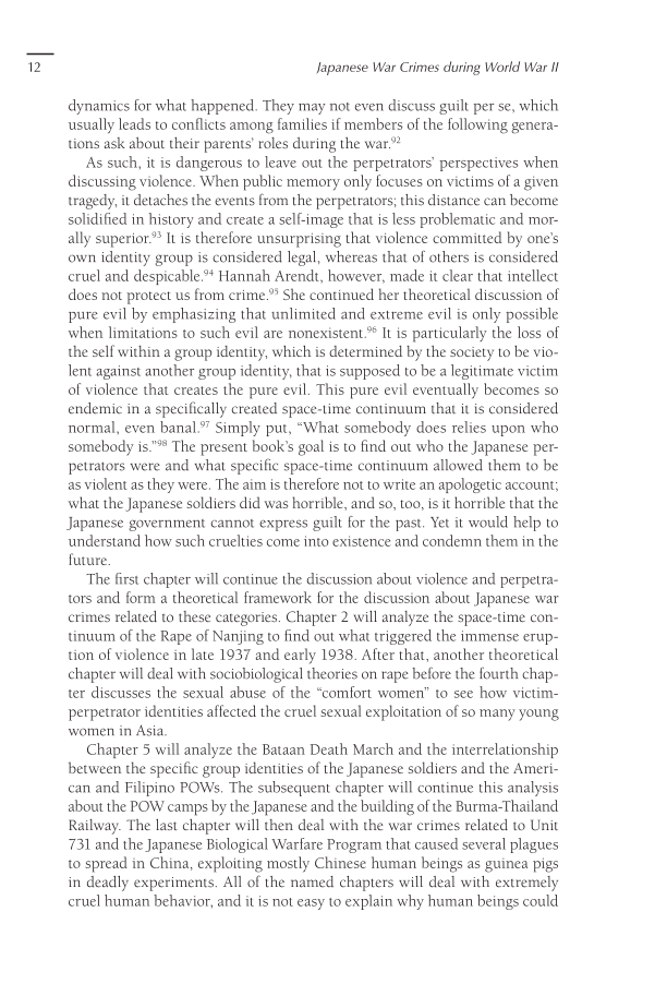 Japanese War Crimes during World War II: Atrocity and the Psychology of Collective Violence page 12