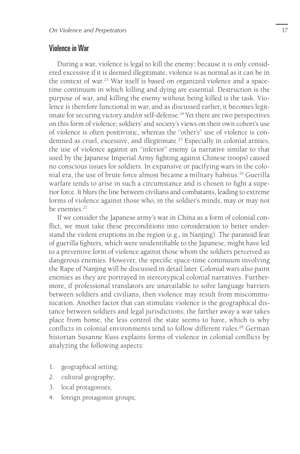 Japanese War Crimes during World War II: Atrocity and the Psychology of Collective Violence page 17