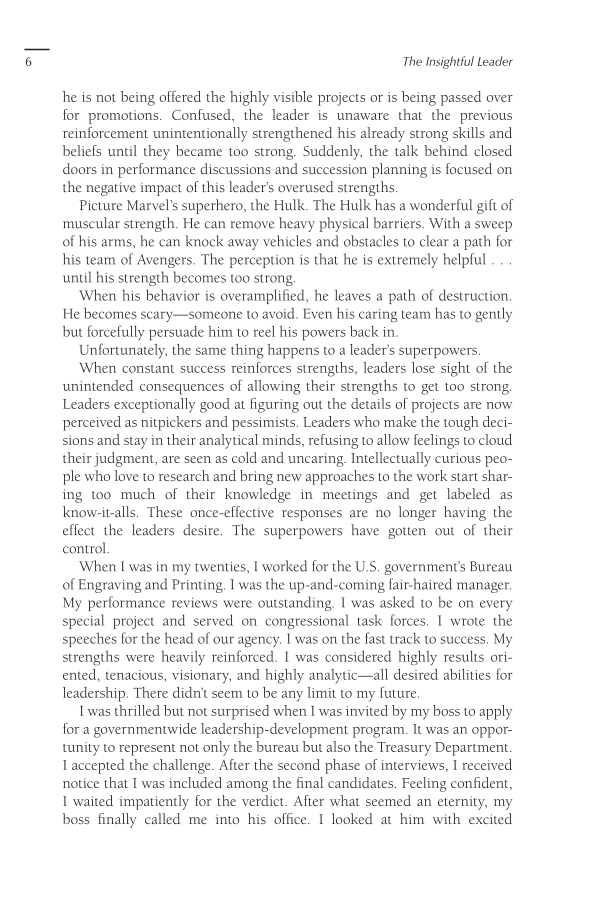 The Insightful Leader: Find Your Leadership Superpowers, Crush Limiting Beliefs, and Abolish Self-Sabotaging Behaviors page 6