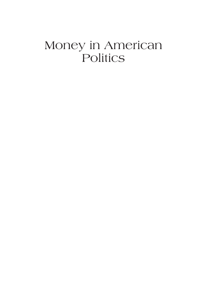 Money in American Politics: An Encyclopedia page i