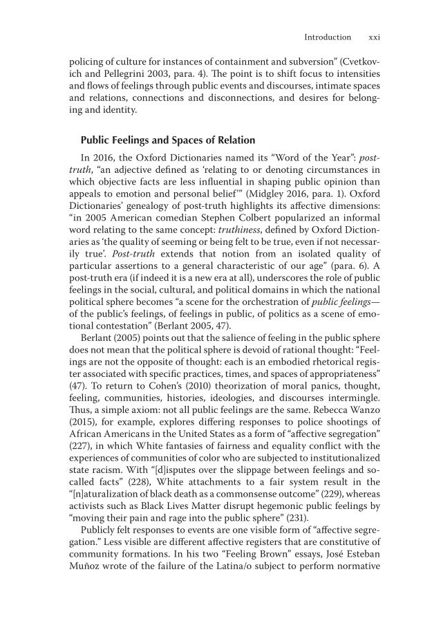 Youth Sexualities: Public Feelings and Contemporary Cultural Politics [2 volumes] page V1:xxi