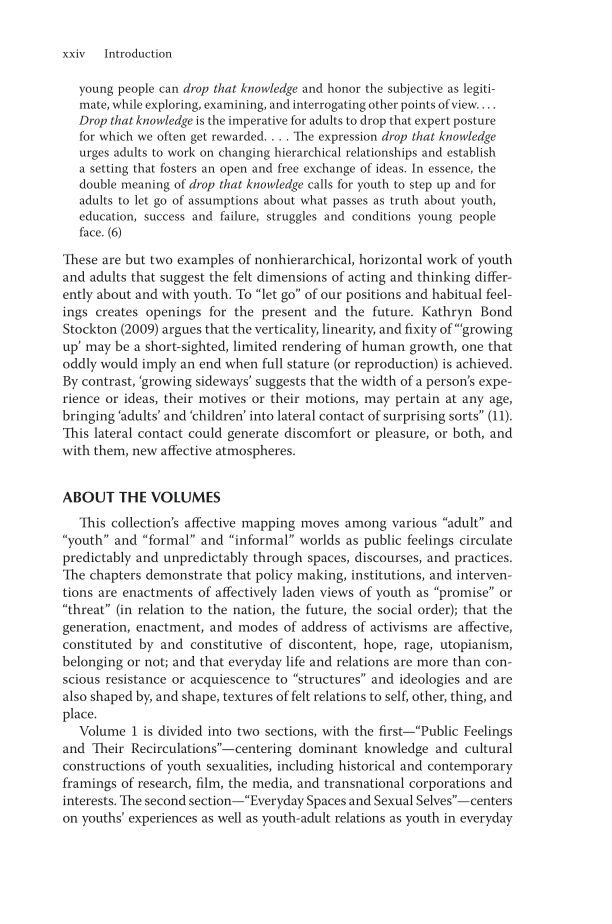 Youth Sexualities: Public Feelings and Contemporary Cultural Politics [2 volumes] page V1:xxiv