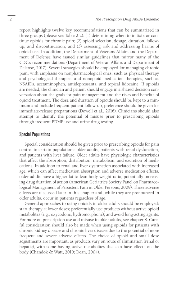 The Prescription Drug Abuse Epidemic: Incidence, Treatment, Prevention, and Policy page 12