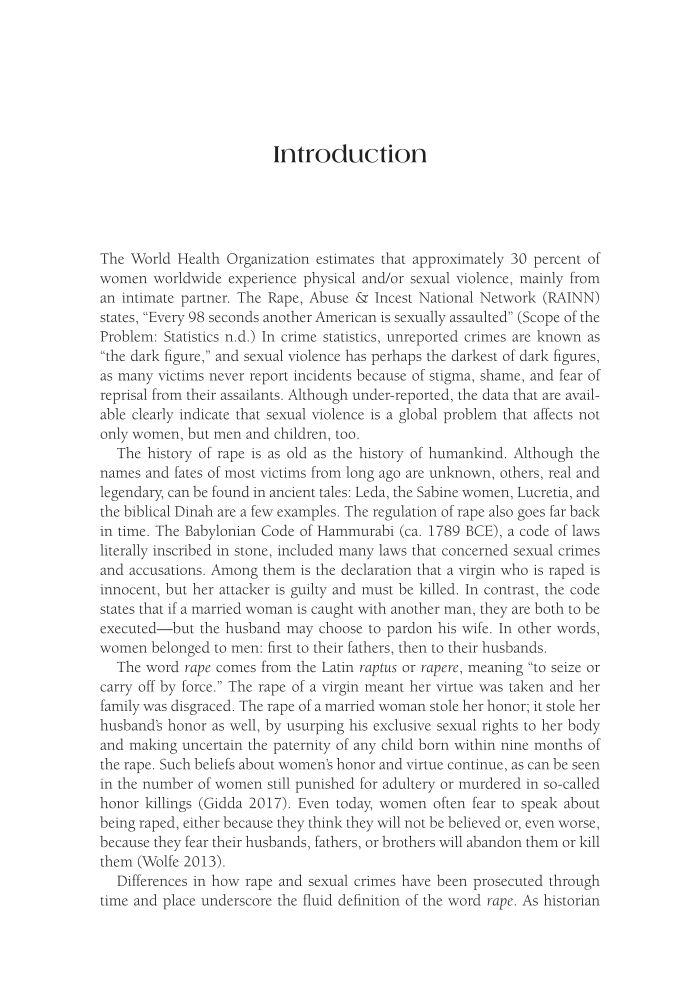 Encyclopedia of Rape and Sexual Violence [2 volumes] page V1:xi