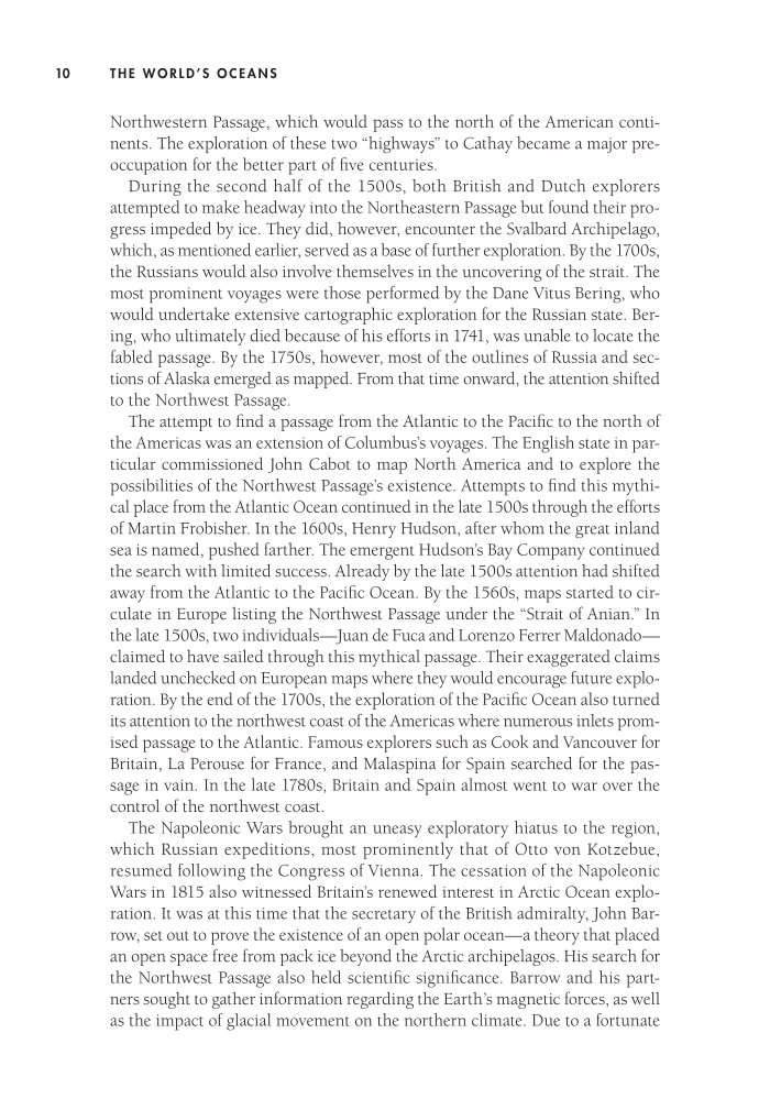 The World's Oceans: Geography, History, and Environment page 10