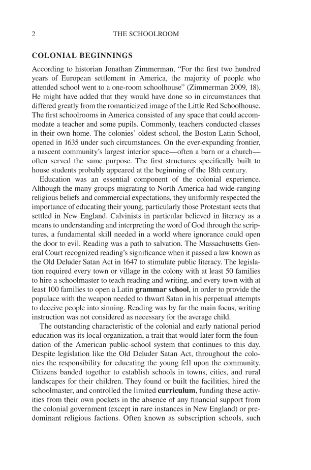 The Schoolroom: A Social History of Teaching and Learning page 2