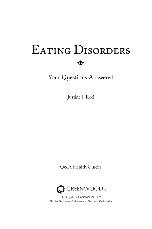 Eating Disorders: Your Questions Answered page iii1