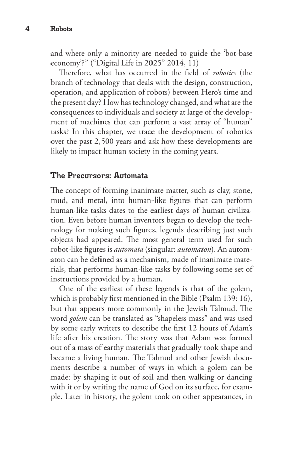 Robots: A Reference Handbook page 4