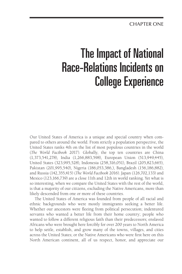 Race and Ethnic Relations on Campus: Understanding, Empowerment, and Solutions for College Students page 3