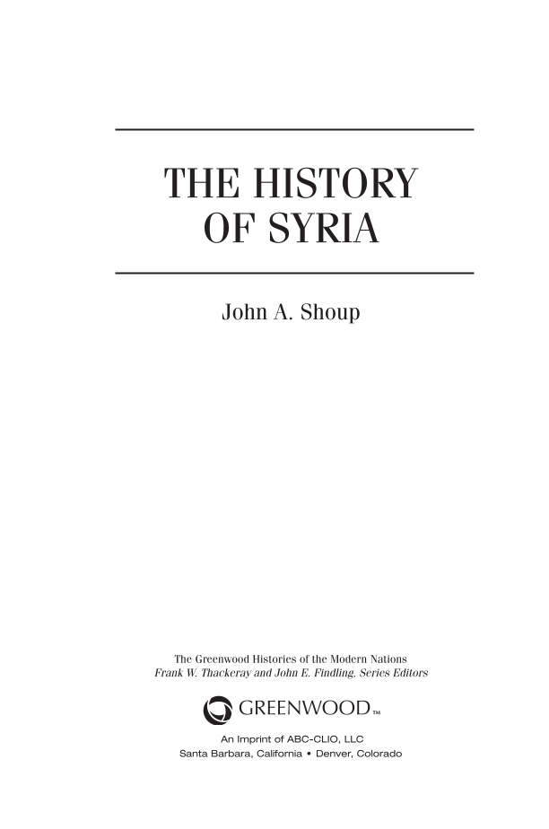 The History of Syria page iii