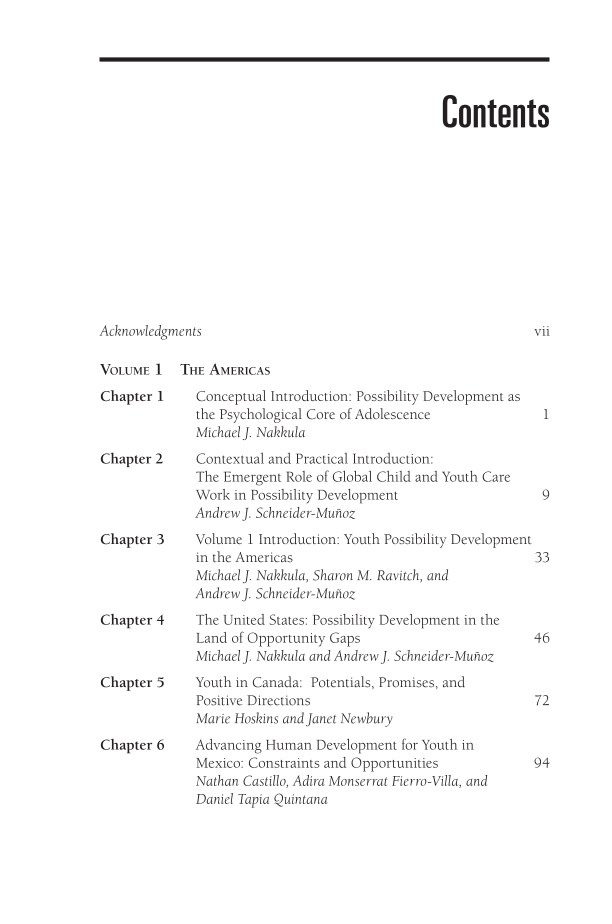 Adolescent Psychology in Today's World: Global Perspectives on Risk, Relationships, and Development [3 volumes] page V1:v