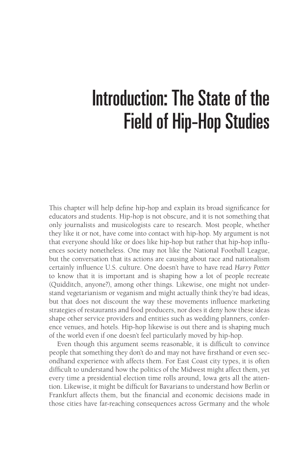 Communicating Hip-Hop: How Hip-Hop Culture Shapes Popular Culture page 1