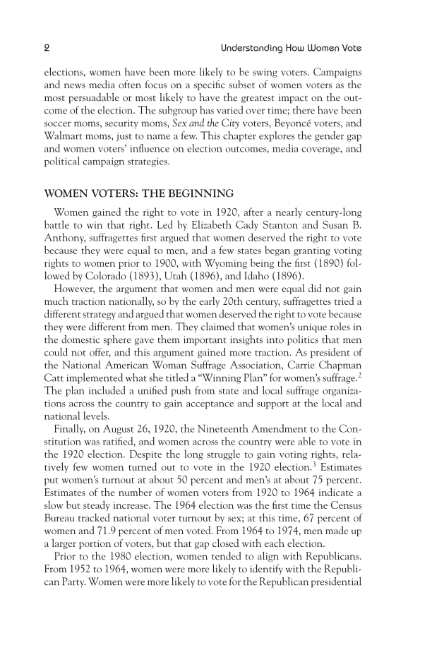 Understanding How Women Vote: Gender Identity and Political Choices page 2