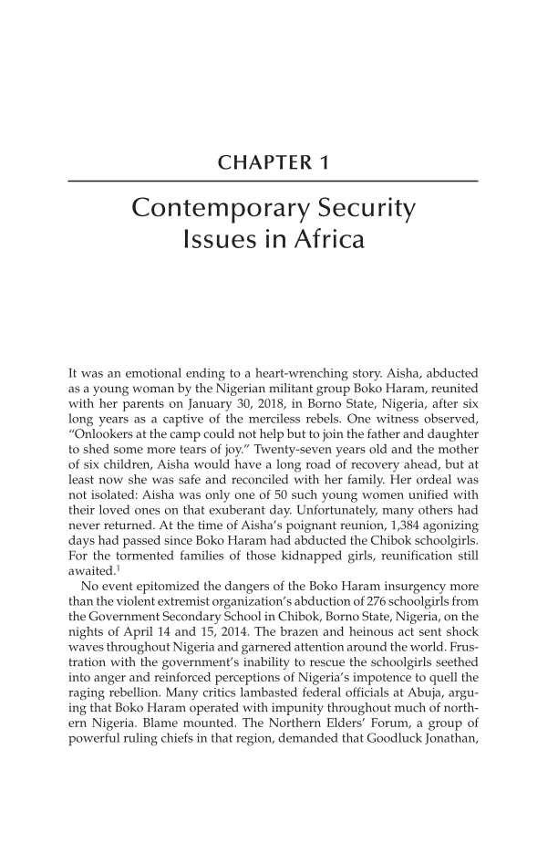 Contemporary Security Issues in Africa page 1