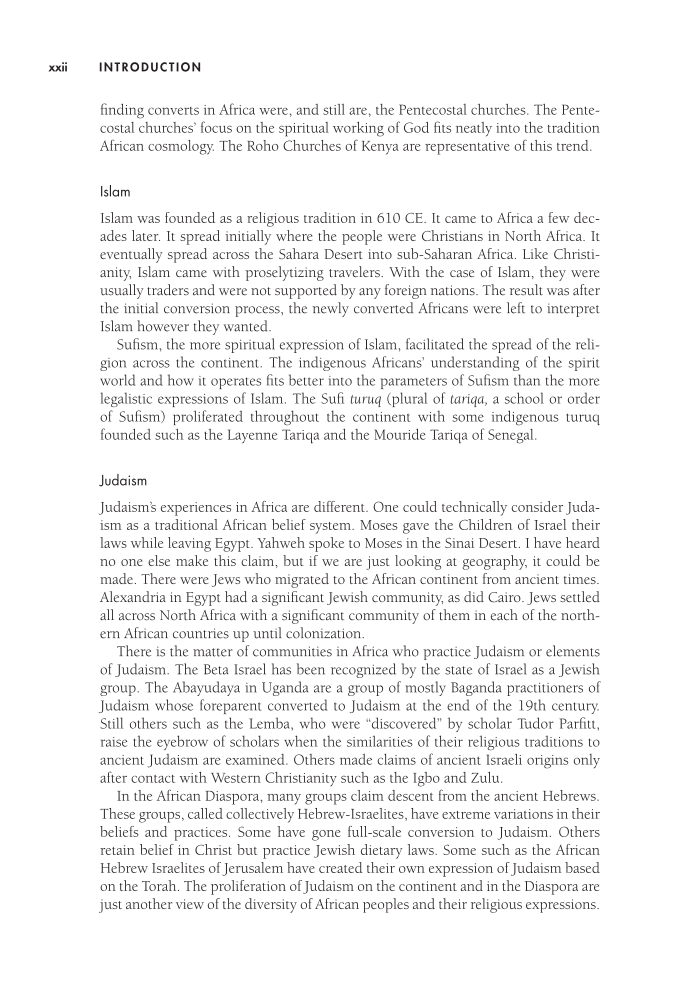African Religions: Beliefs and Practices through History page xxii
