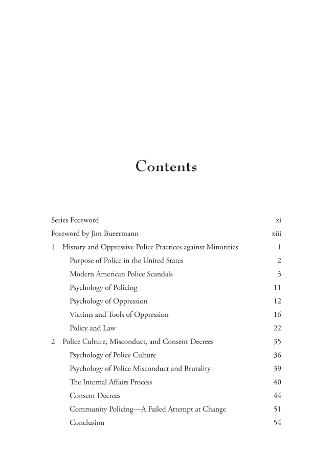 The State of American Policing: Psychology, Behavior, Problems, and Solutions page vii