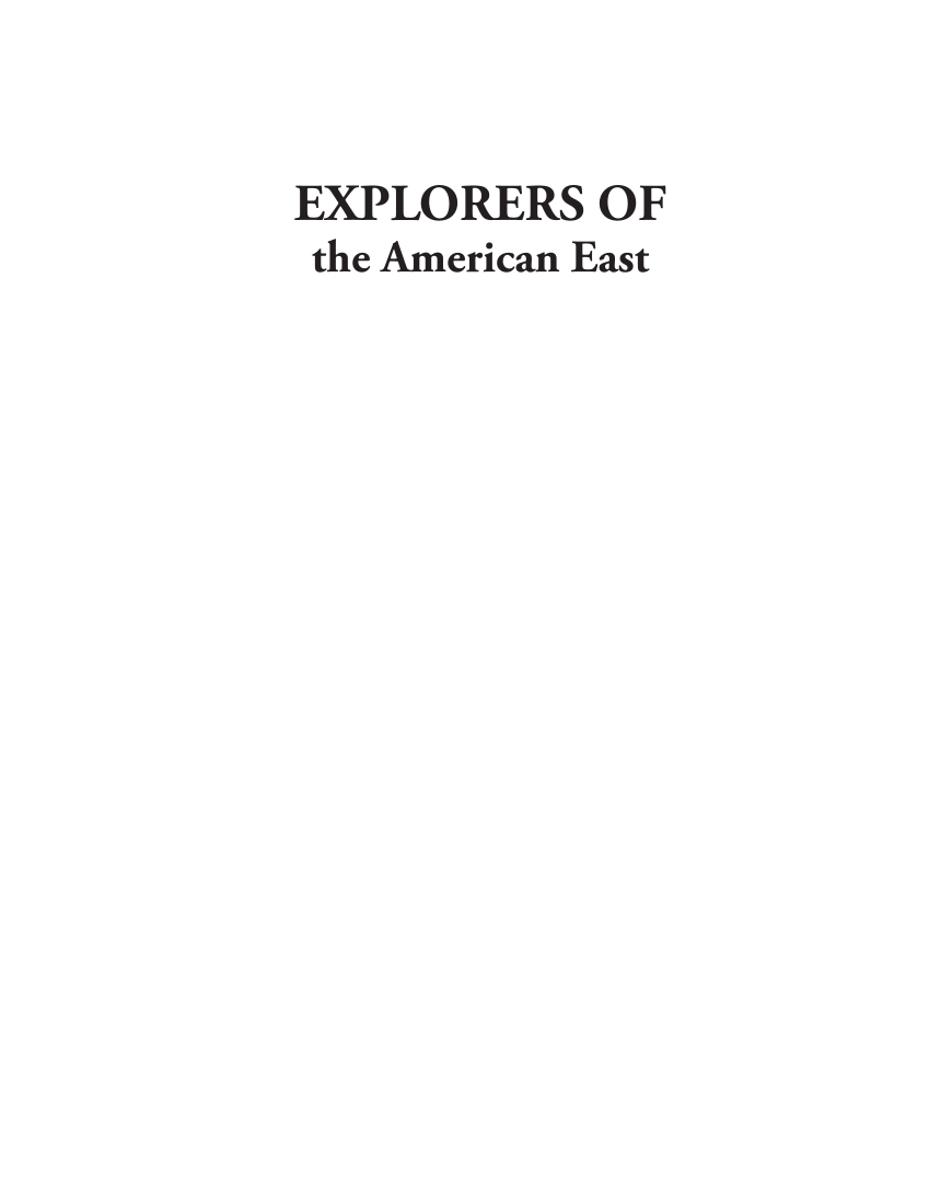 Explorers of the American East: Mapping the World through Primary Documents page i