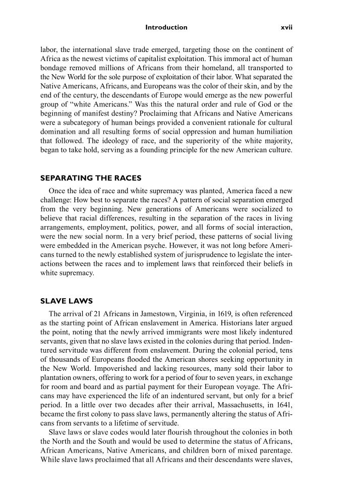 A State-by-State History of Race and Racism in the United States [2 volumes] page xvii1