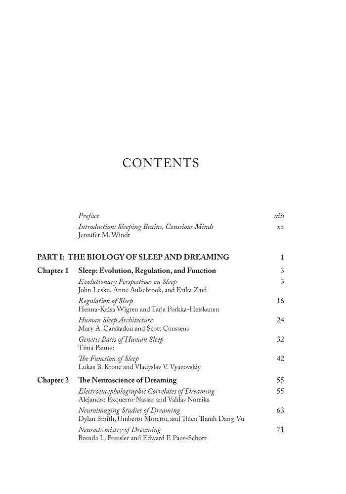 Dreams: Understanding Biology, Psychology, and Culture [2 volumes] page v1:v