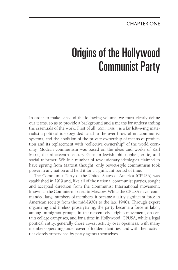 The Subversive Screen: Communist Influence in Hollywood's Golden Age page 1
