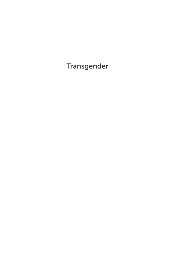 Transgender: A Reference Handbook page i
